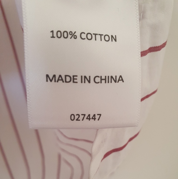 Sussan Tie Front Pinstripe Cotton Button Down Shirt Size 14 - Picture 4 of 4